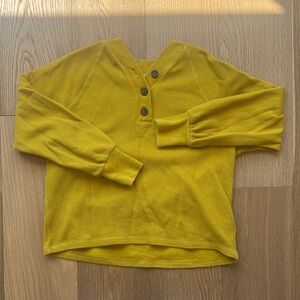 Madewell Yellow Button Down Shirt Casual Cotton